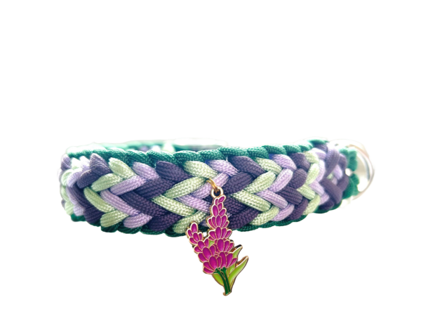 Halsband paracord hond bloem