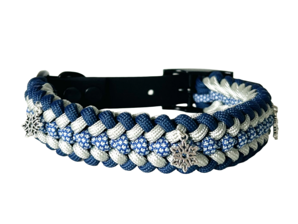 Halsband hond winter zilver